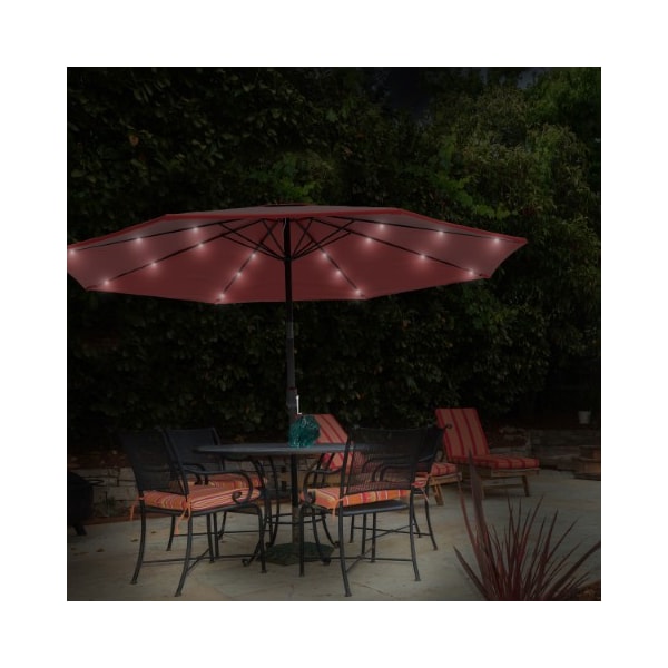 Nature Spring Nature Spring 10 Foot Patio Umbrella LED Lights, Red 929673PLU - main